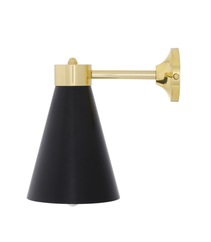 Kamina Wall Light Matt Black and Polished Brass-3
