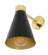 Kamina Wall Light Matt Black and Polished Brass-5