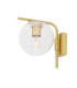 Madison Globe Wall Light Satin Brass Clear Glass-1