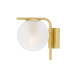 Madison Globe Wall Light Satin Brass Frosted Glass-1