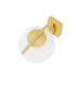 Madison Globe Wall Light Satin Brass Frosted Glass-3