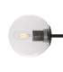 Venice Globe Wall Light Matt Black Clear Glass-3