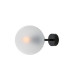 Venice Globe Wall Light Matt Black Frosted Glass-1