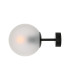 Venice Globe Wall Light Matt Black Frosted Glass-2