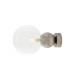 Helena Globe Wall Light Antique Silver Clear Glass