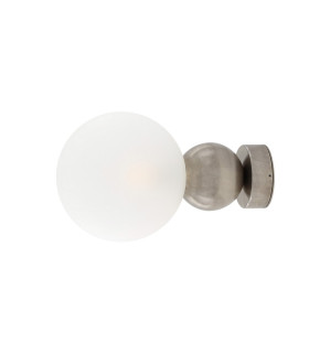 Helena Globe Wall Light Antique Silver Frosted Glass