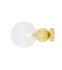 Helena Globe Wall Light Polished Brass Clear Glass-2