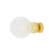 Helena Globe Wall Light Polished Brass Frosted Glass-1