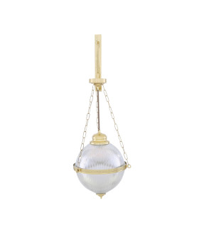 Blaenau Globe Wall Light polished Brass-2