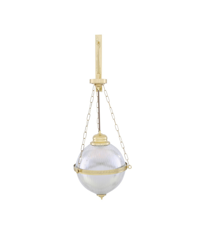 Blaenau Globe Wall Light polished Brass-2