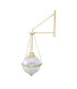 Blaenau Globe Wall Light polished Brass-3