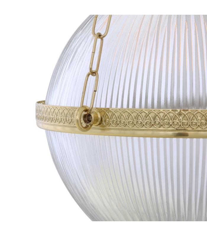 Blaenau Globe Wall Light polished Brass-5