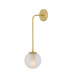 Westport Globe Wall Light Satin Brass Frosted-1