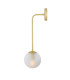 Westport Globe Wall Light Satin Brass Frosted-2