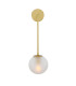 Westport Globe Wall Light Satin Brass Frosted-3