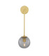 Westport Globe Wall Light Satin Brass Smoked