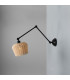 Manila Rattan Small Wall Light Matte Black-3