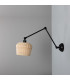 Manila Rattan Small Wall Light Matte Black-4