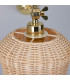 Manila Rattan Small Wall Light Polished Brass-4
