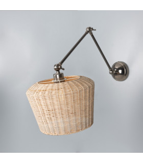 Manila Rattan Large Wall Light Antique Silver-1