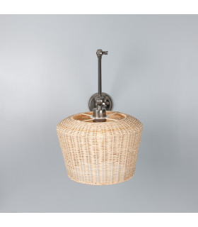 Manila Rattan Large Wall Light Antique Silver-2