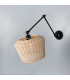 Manila Rattan Large Wall Light Matte Black-1