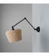 Manila Rattan Large Wall Light Matte Black-3