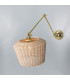 Manila Rattan Large Wall Light Polished Brass-1
