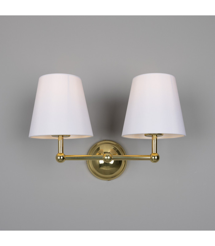 Busan Double Wall Light Polished Brass-4