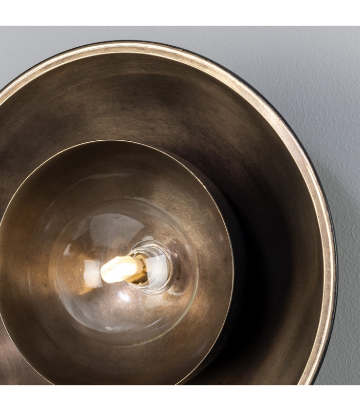 Marrakesh Wall Light Antique Silver & Matte Black Clear-4