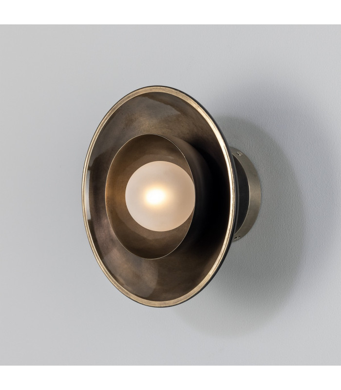 Marrakesh Wall Light Ant. Silver & Matte Black Frosted-1