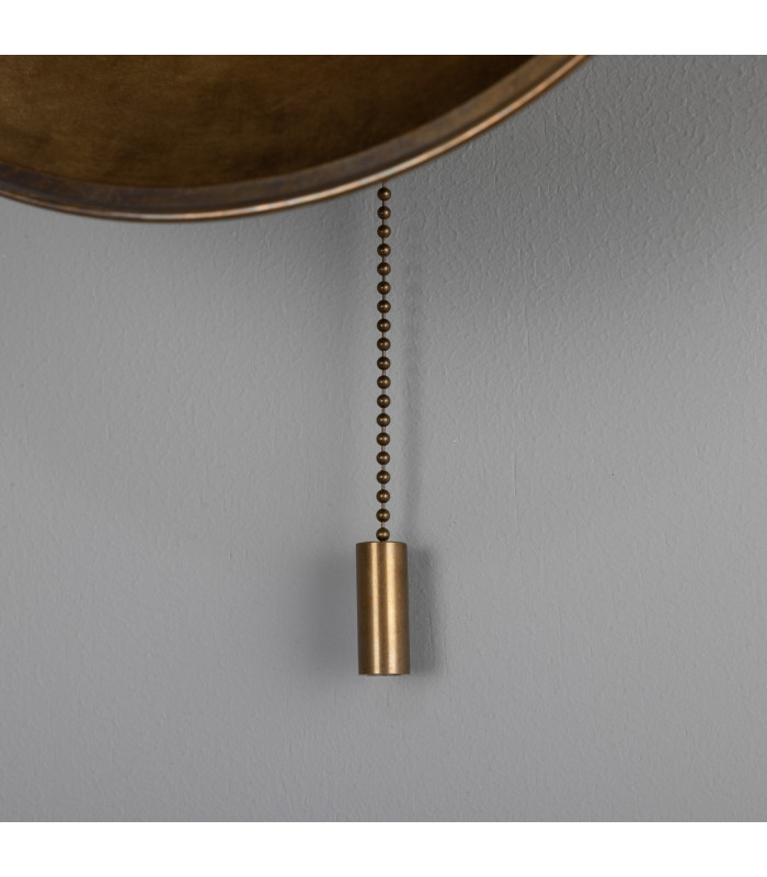 Marrakesh Pull Chain Antique Brass Plain Opal-5