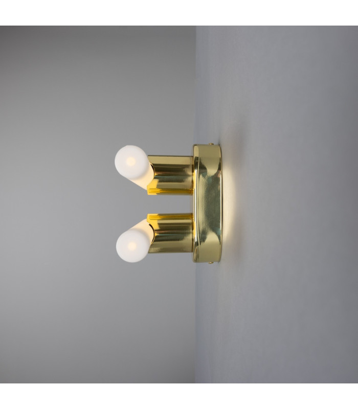 Valencia Double Wall Light Polished Brass-3