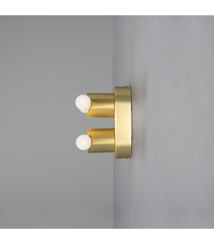 Valencia Double Wall Light Satin Brass-3