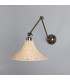 Savannah Rattan Large Wall Light Antique Brass-1