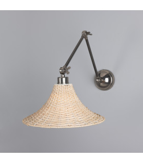 Savannah Rattan Large Wall Light Antique Silver-1