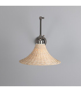 Savannah Rattan Large Wall Light Antique Silver-2