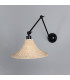 Savannah Rattan Large Wall Light Matte Black-1