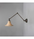 Savannah Rattan Small Wall Light Antique Brass-3