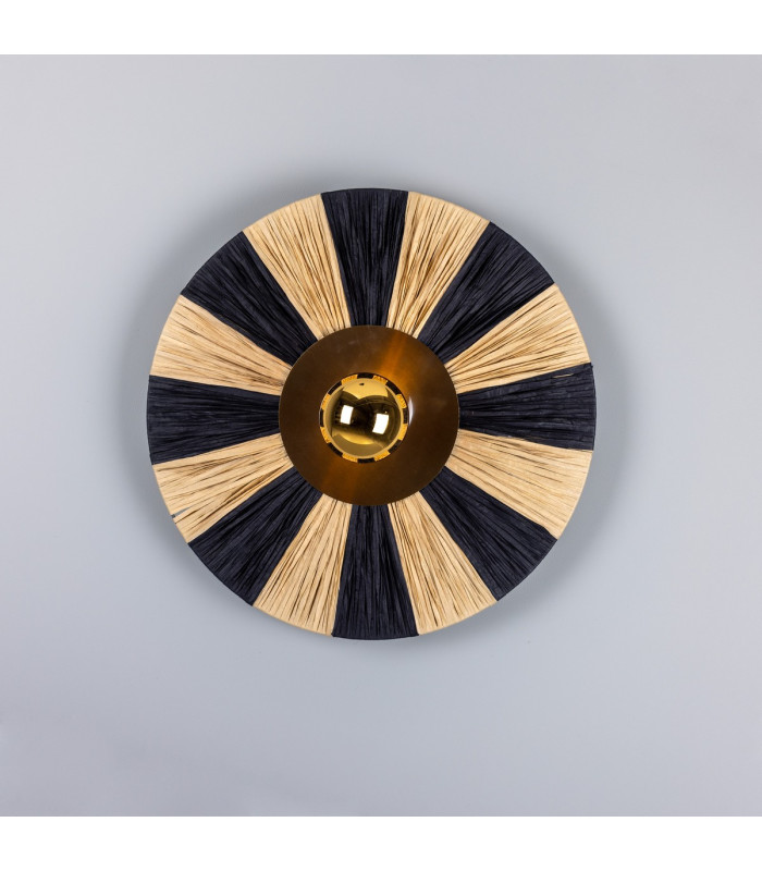 Vernon Raffia Wall Light Antique Brass-2