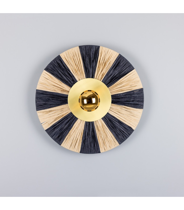 Vernon Raffia Wall Light Satin Brass-2