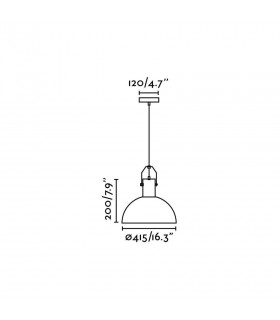 Dome Suspension Pendant White E27 40W - 2