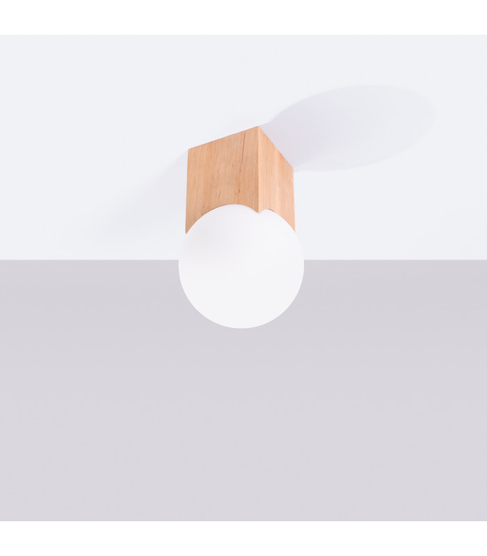 Solis Minimalist Ceiling Lamp Natural Wood-2