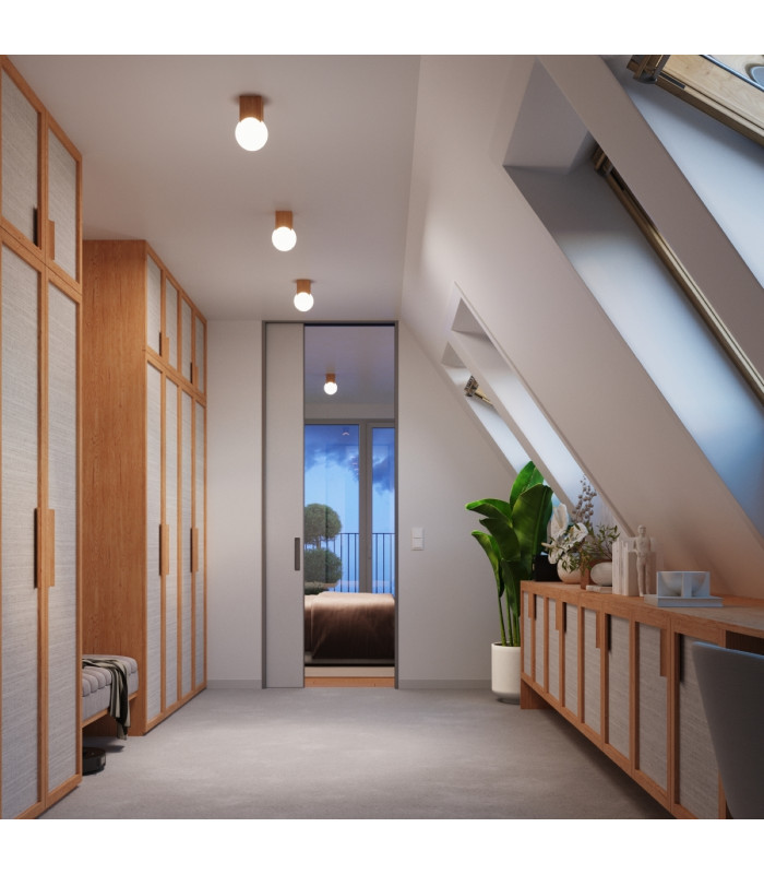 Solis Minimalist Ceiling Lamp Natural Wood-11