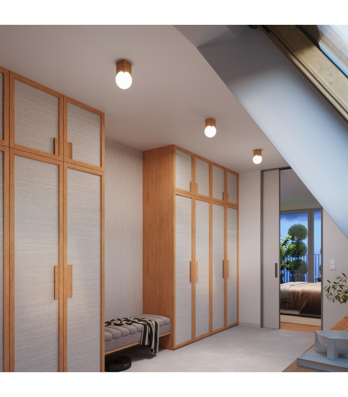 Solis Minimalist Ceiling Lamp Natural Wood-12