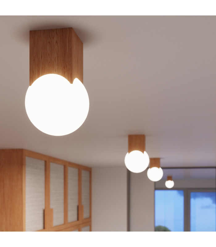 Solis Minimalist Ceiling Lamp Natural Wood-13