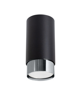 Nero Modern Surface Mounted Ceiling Lamp Small Black Chrome-1