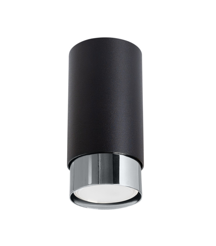 Nero Modern Surface Mounted Ceiling Lamp Small Black Chrome-1