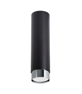 Nero Modern Surface Mounted Ceiling Lamp Large Black Chrome-1