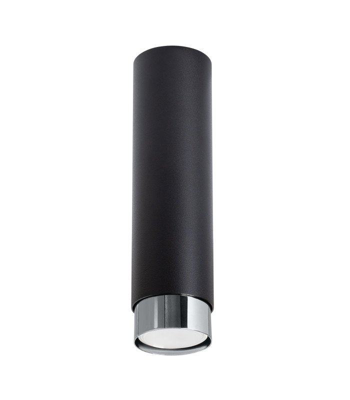 Nero Modern Surface Mounted Ceiling Lamp Large Black Chrome-1